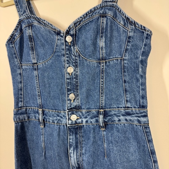 NWOT We The Free Kensington Blue Denim Jumpsuit - Picture 6 of 11